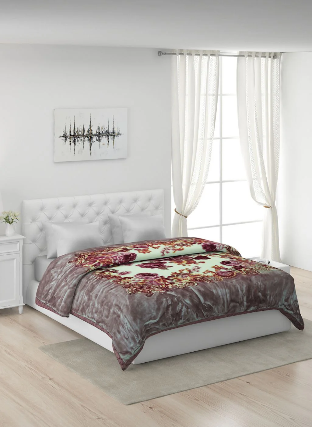Printed Mink Double Blanket for Heavy Winter -2 Ply - Image 2