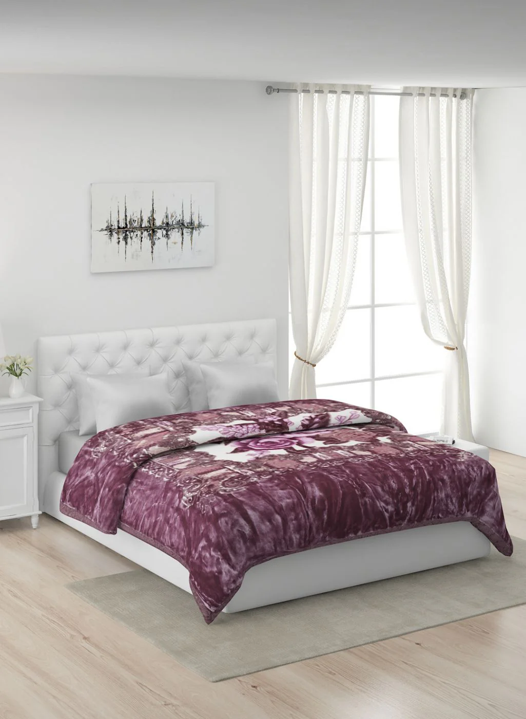 Printed Mink Double Blanket for Heavy Winter -2 Ply - Image 2