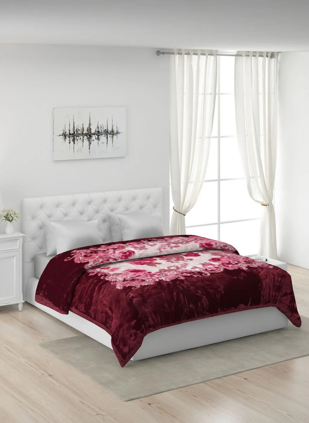 Printed Mink Double Blanket for Heavy Winter -2 Ply - Image 2