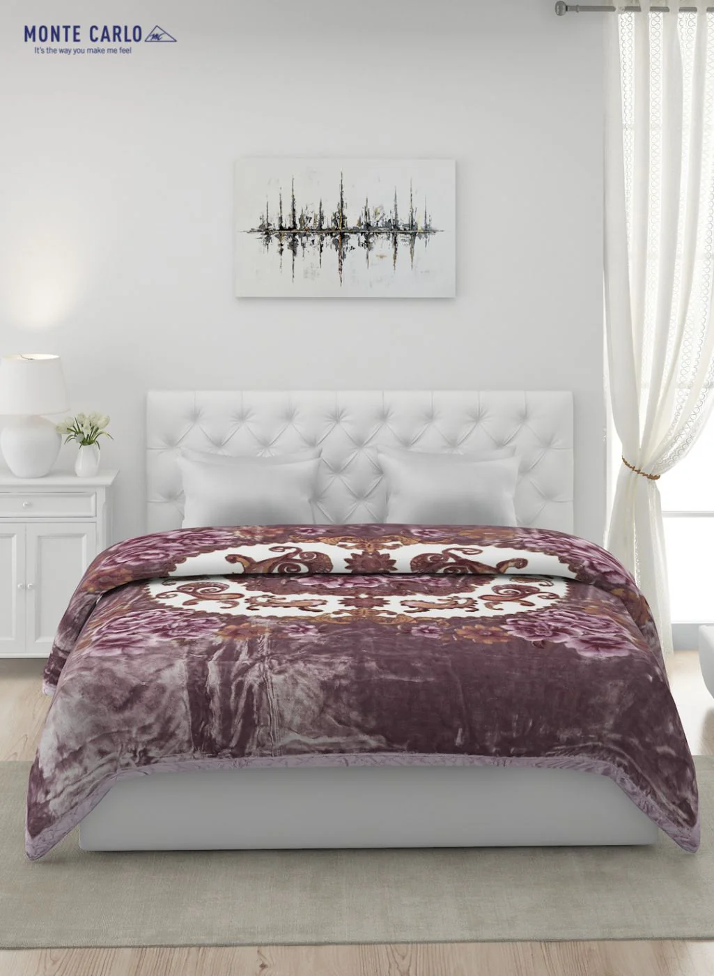 Printed Mink Double Blanket for Heavy Winter -2 Ply - Image 3