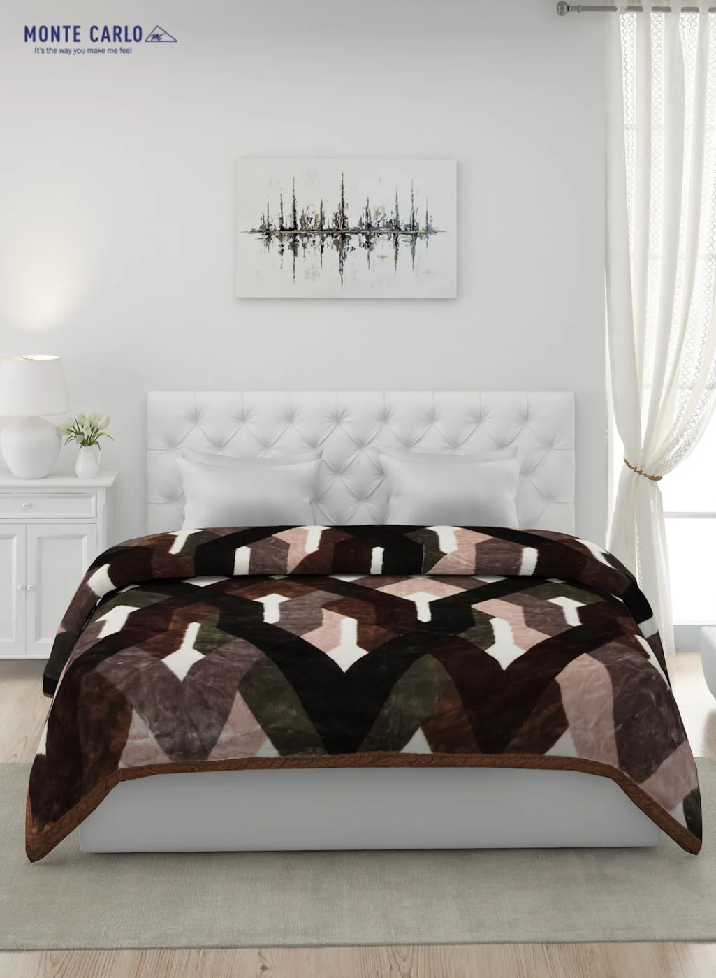 Printed Mink Double Blanket for Mild Winter - 1 Ply - Image 3