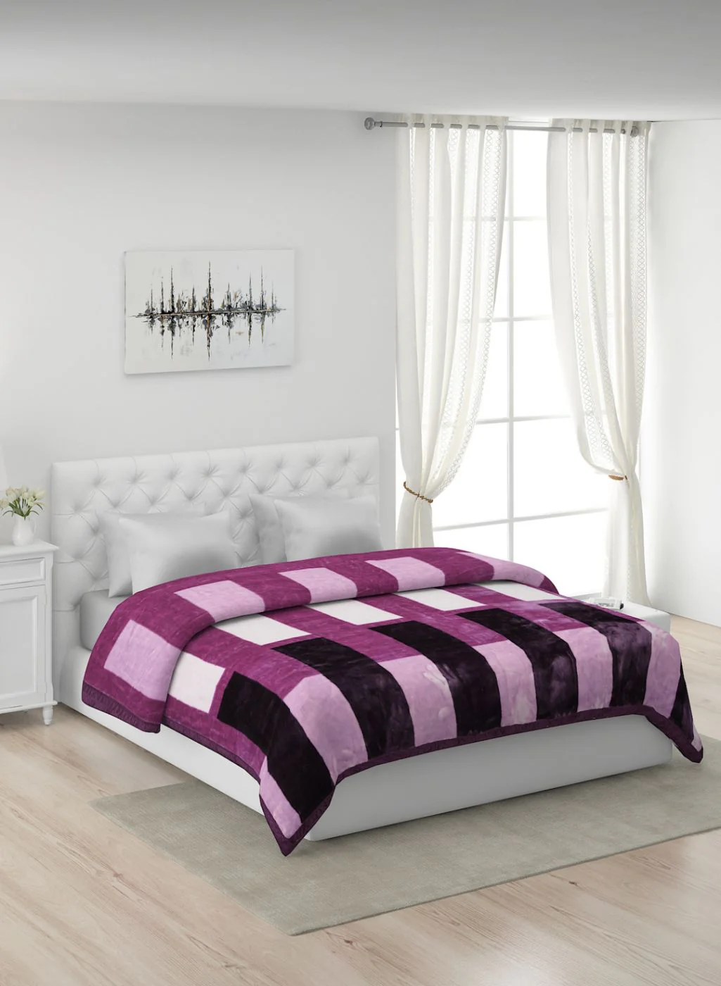 Printed Mink Double Blanket for Mild Winter - 1 Ply - Image 2