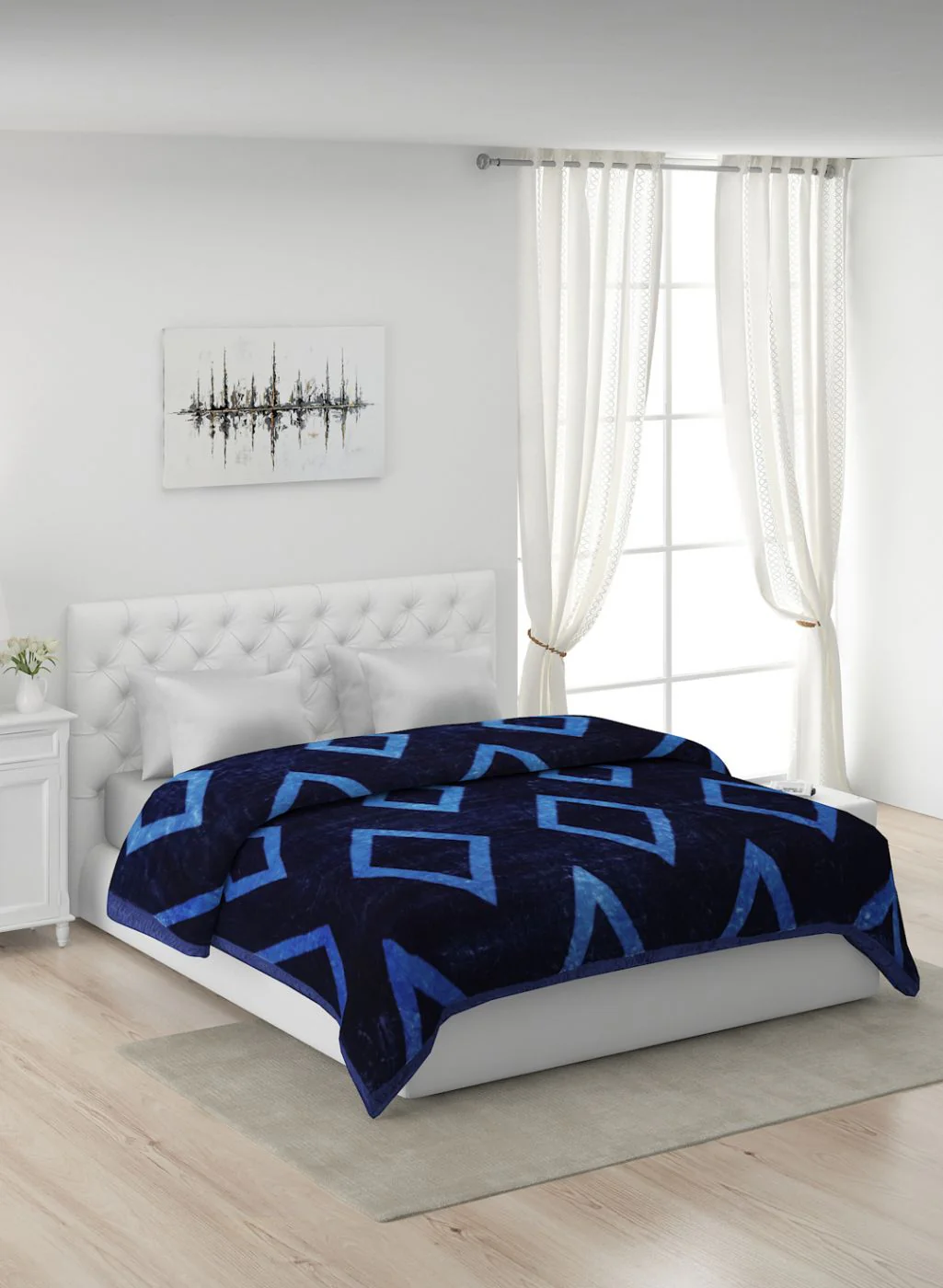 Printed Mink Double Blanket for Mild Winter - 1 Ply - Image 2