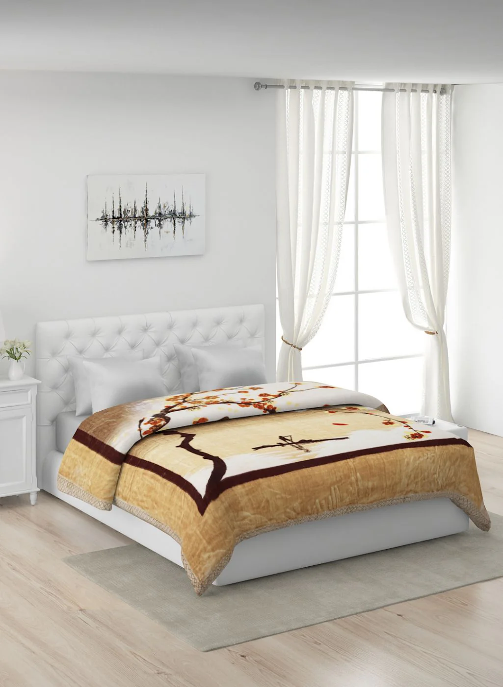 Printed Mink Double Blanket for Mild Winter - 1 Ply - Image 2