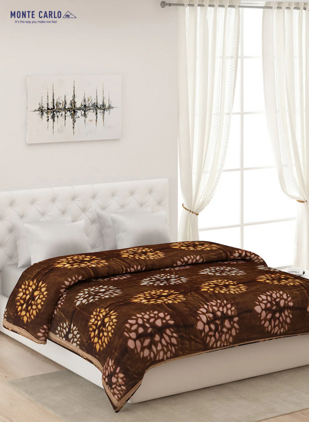 Printed Mink Double Blanket for Mild Winter -2 Ply