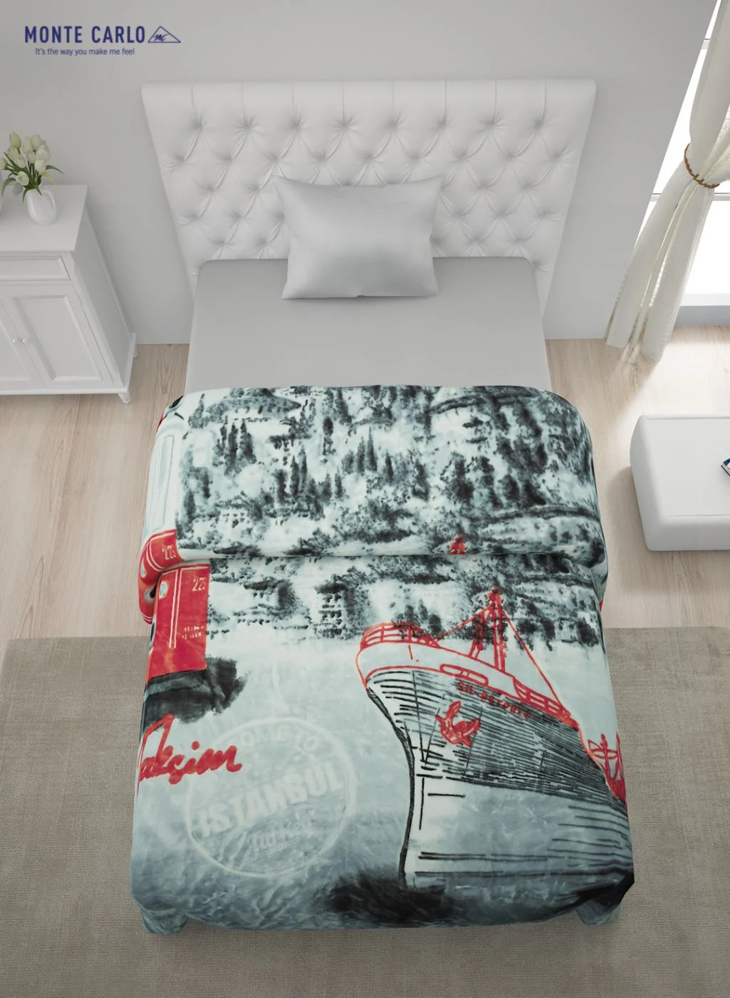 Printed Mink Single Blanket for Heavy Winter -1 Ply - Image 4
