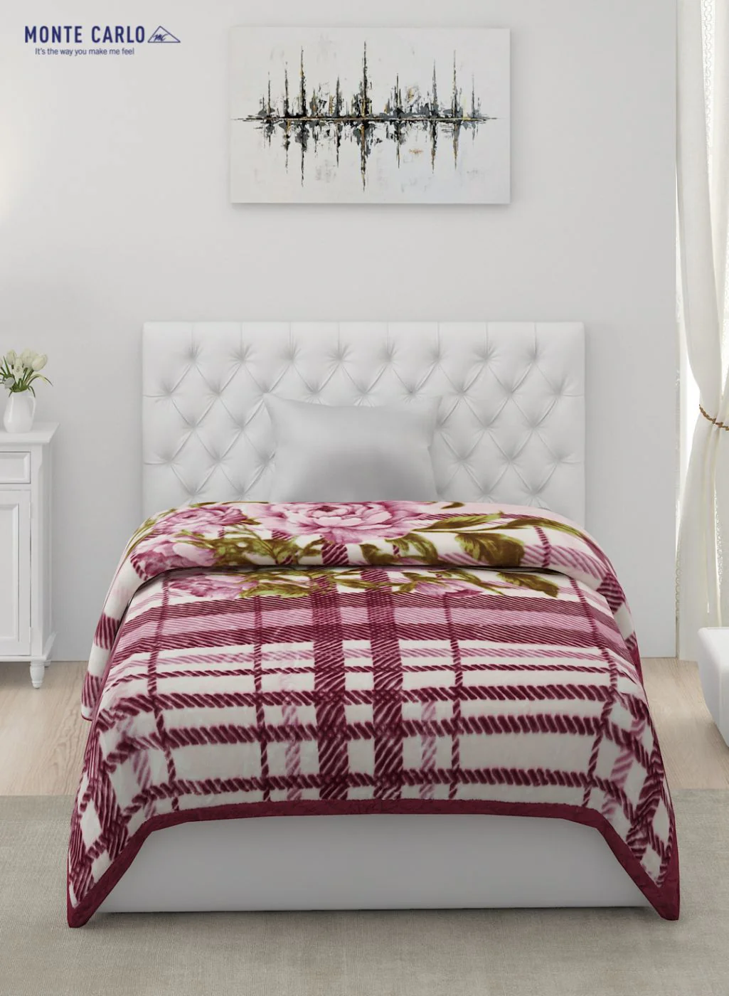 Printed Mink Single Blanket for Heavy Winter -1 Ply - Image 3