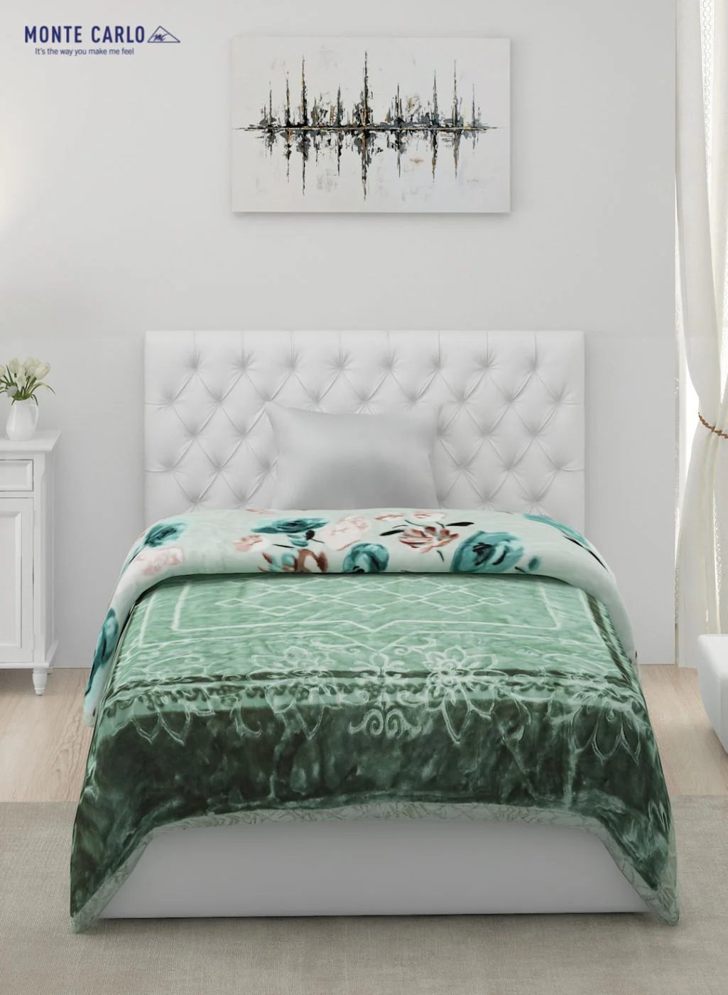 Printed Mink Single Blanket for Heavy Winter -2 Ply - Image 3