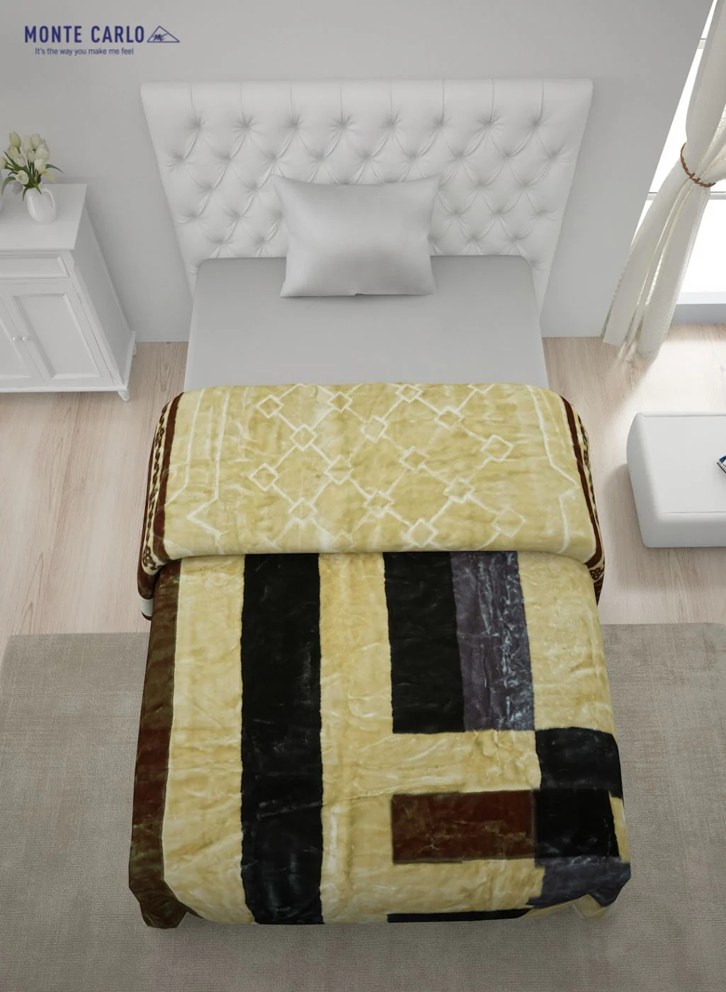 Printed Mink Single Blanket for Heavy Winter -2 Ply - Image 4