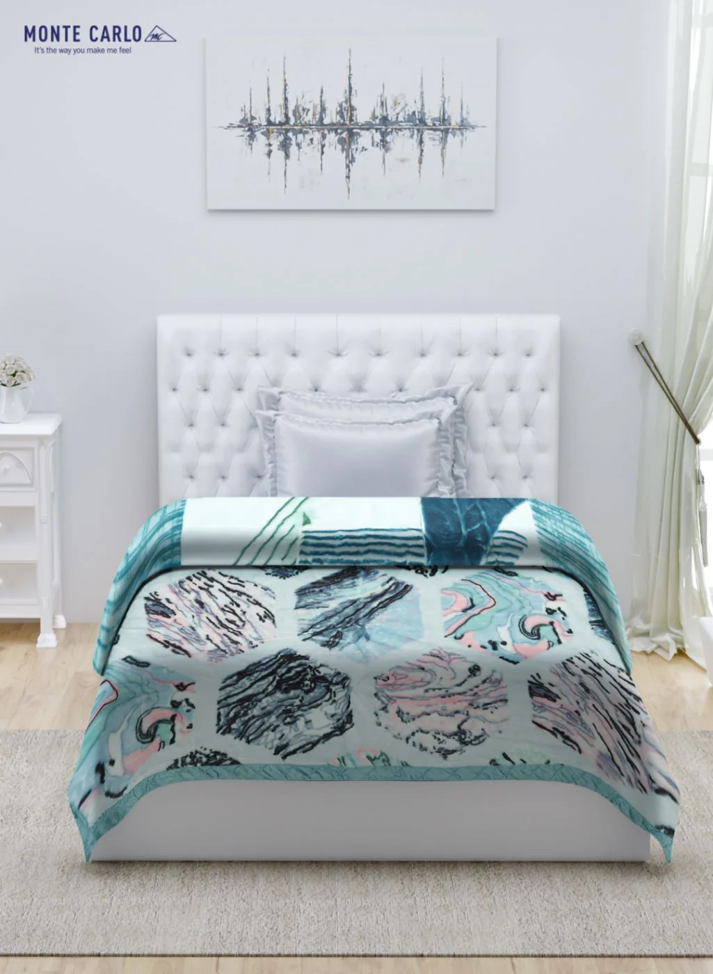 Printed Mink Single Blanket for Heavy Winter -2 Ply - Image 3