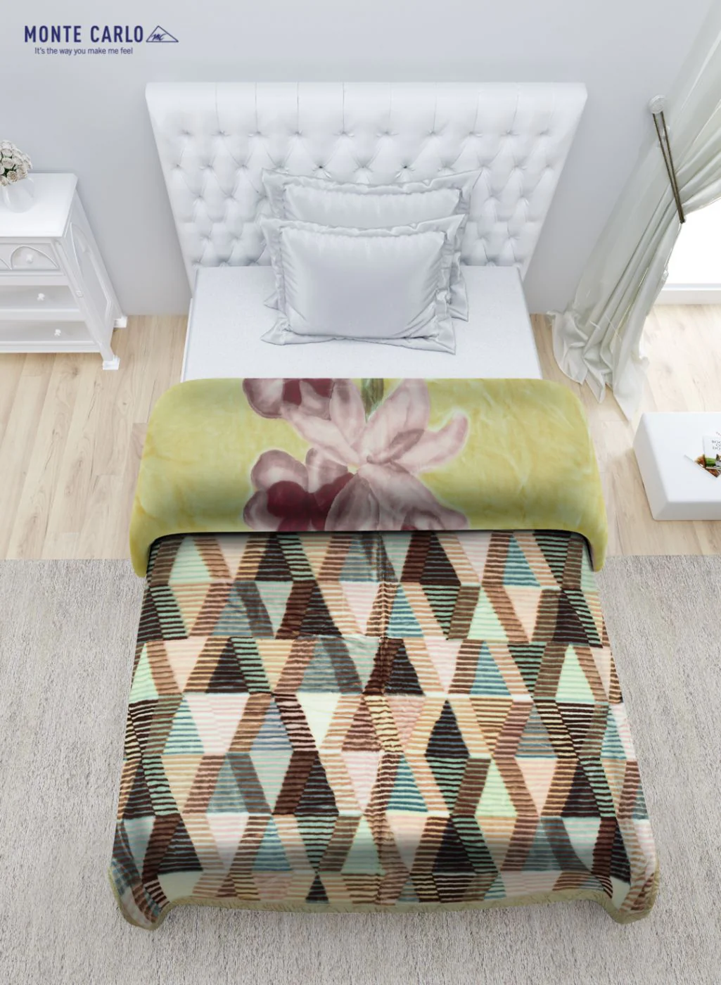 Printed Mink Single Blanket for Heavy Winter -2 Ply - Image 4