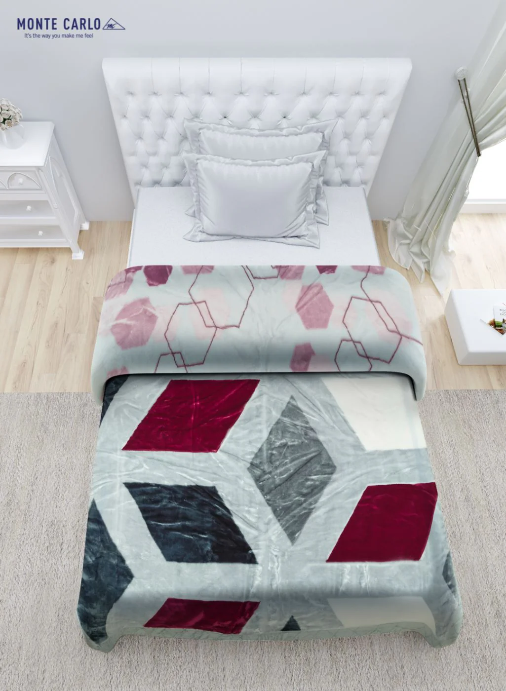 Printed Mink Single Blanket for Heavy Winter -2 Ply - Image 4