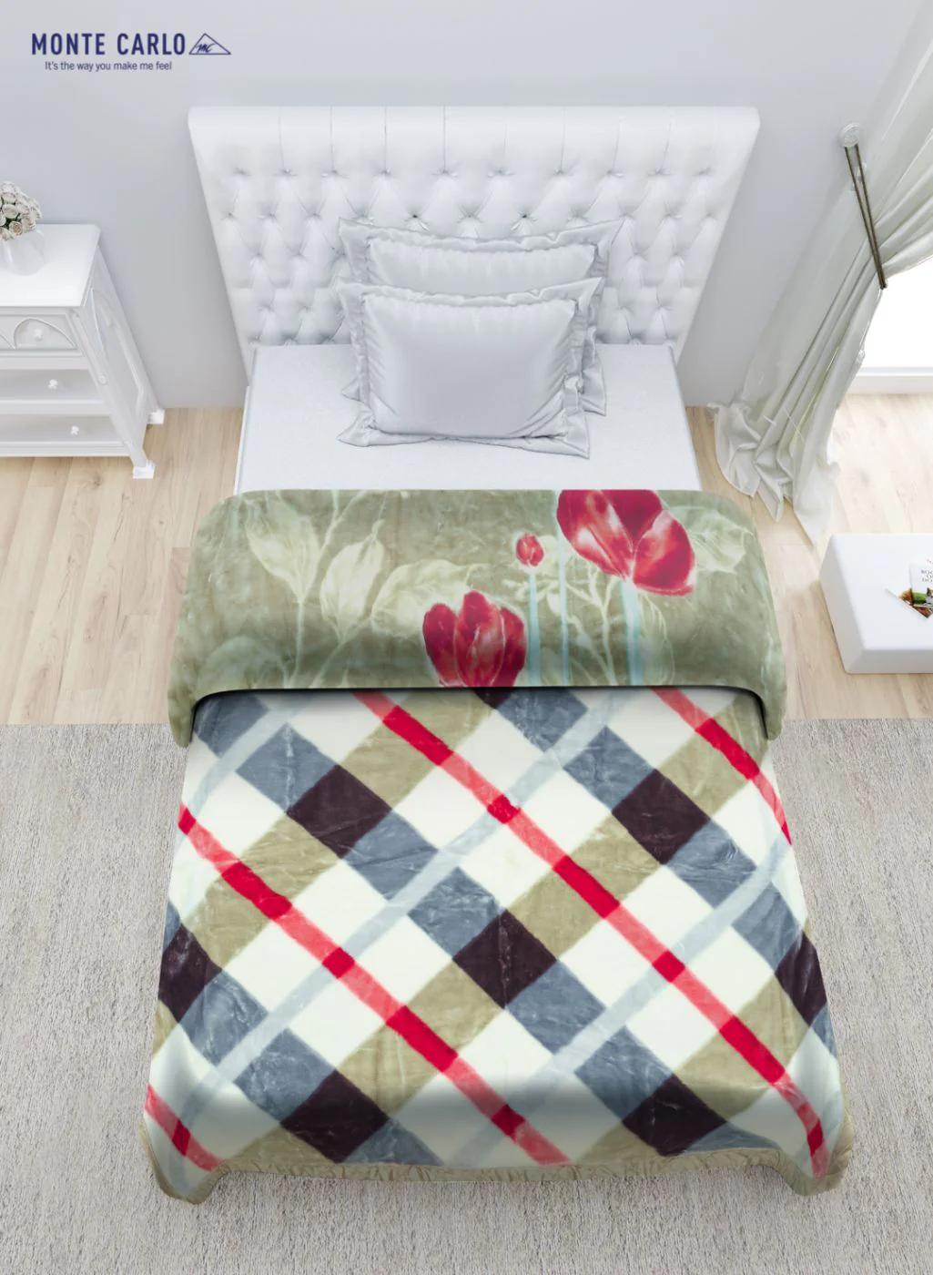 Printed Mink Single Blanket for Heavy Winter -2 Ply - Image 4
