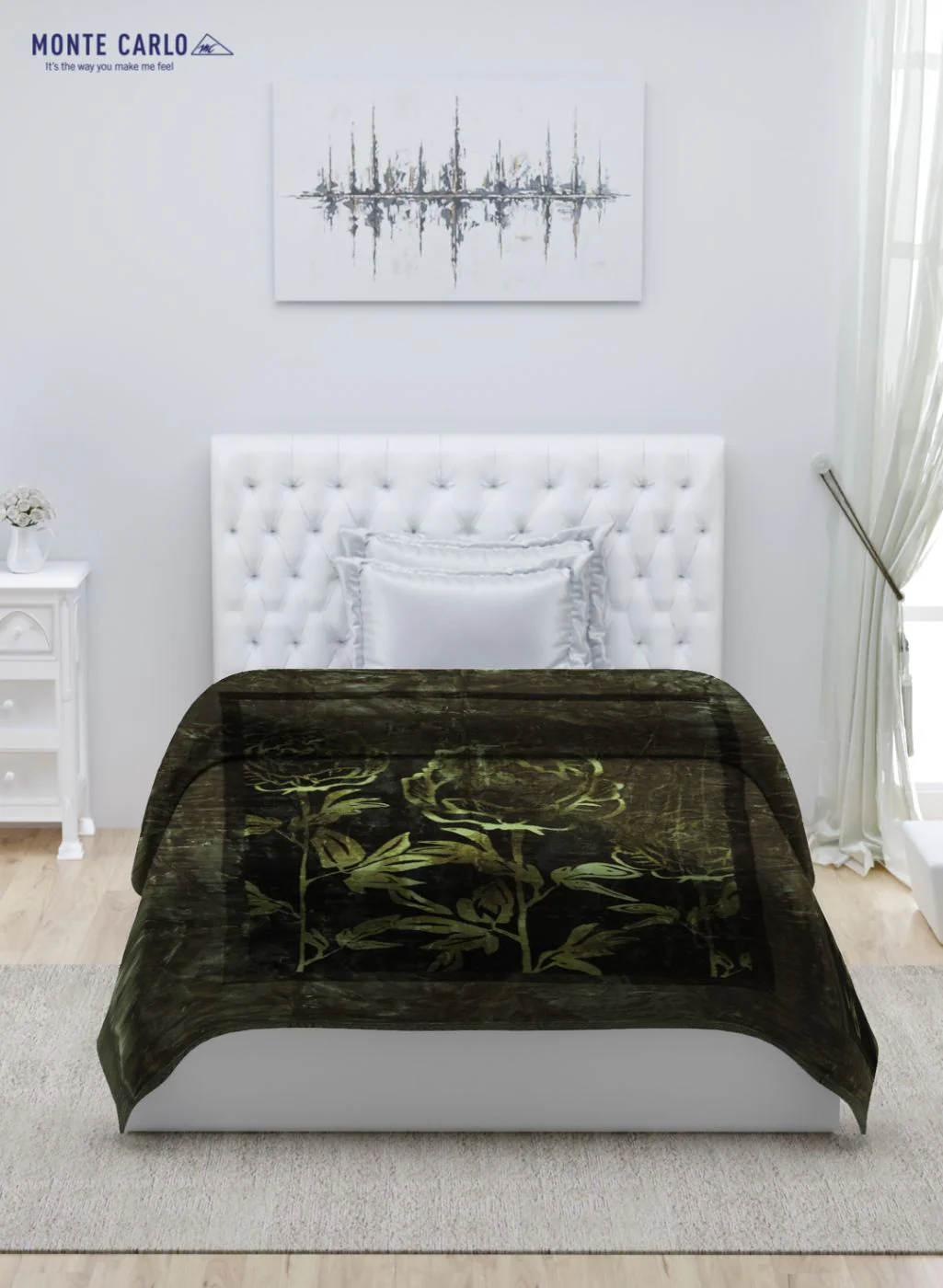 Printed Mink Single Blanket for Mild Winter - 2 Ply - Image 3
