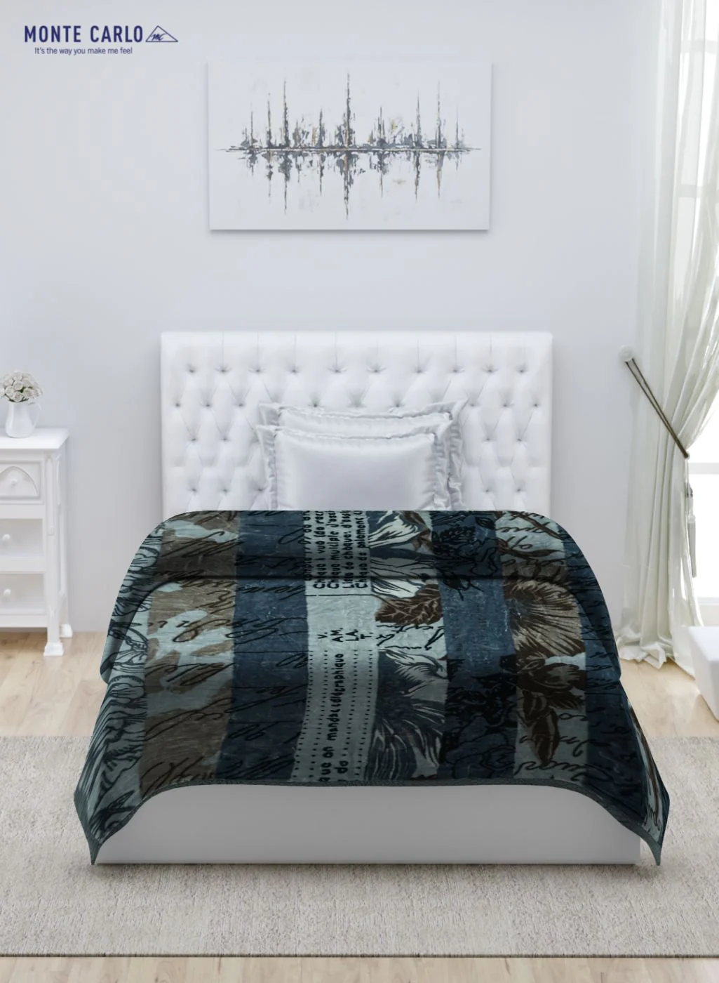 Printed Mink Single Blanket for Mild Winter - 2 Ply - Image 3