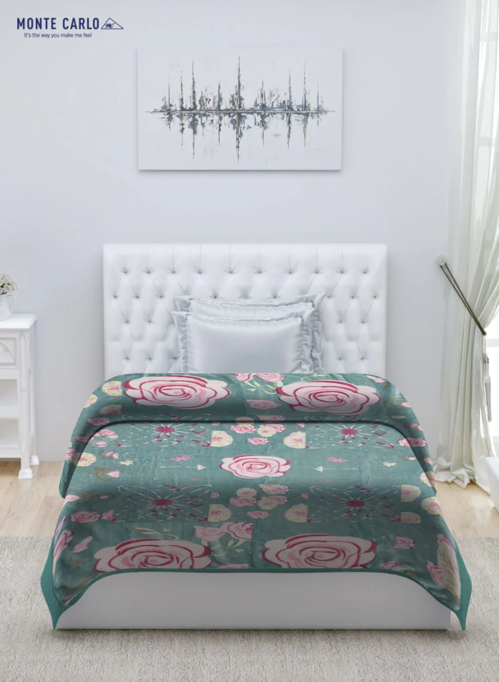 Printed Mink Single Blanket for Mild Winter - 2 Ply - Image 3