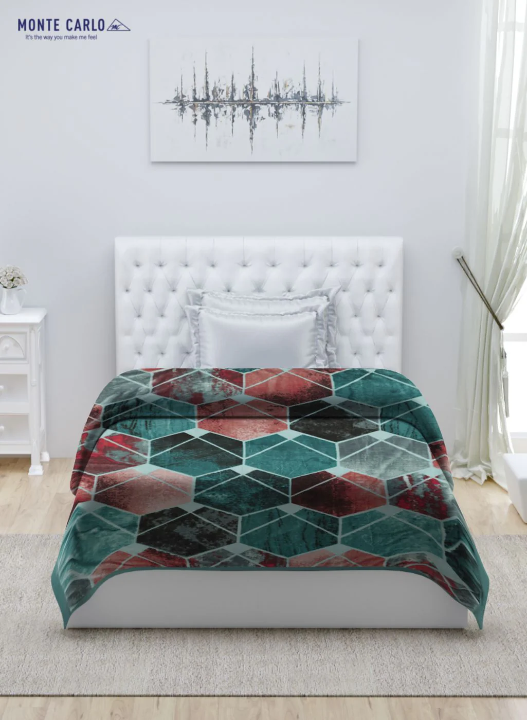 Printed Mink Single Blanket for Mild Winter - 2 Ply - Image 3