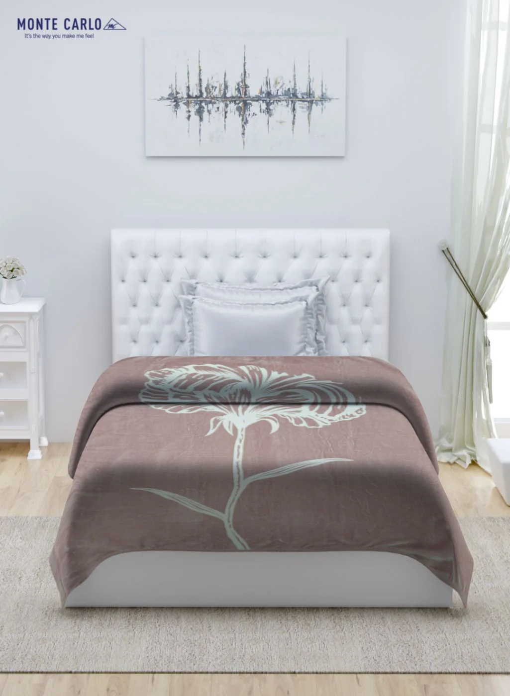 Printed Mink Single Blanket for Mild Winter - 2 Ply - Image 3