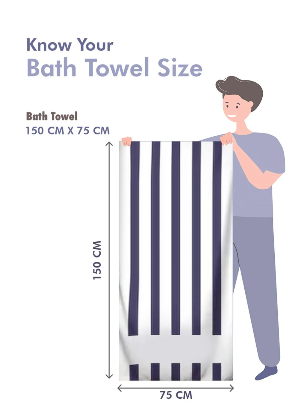 White Cotton 625 GSM Bath Towel - Image 7