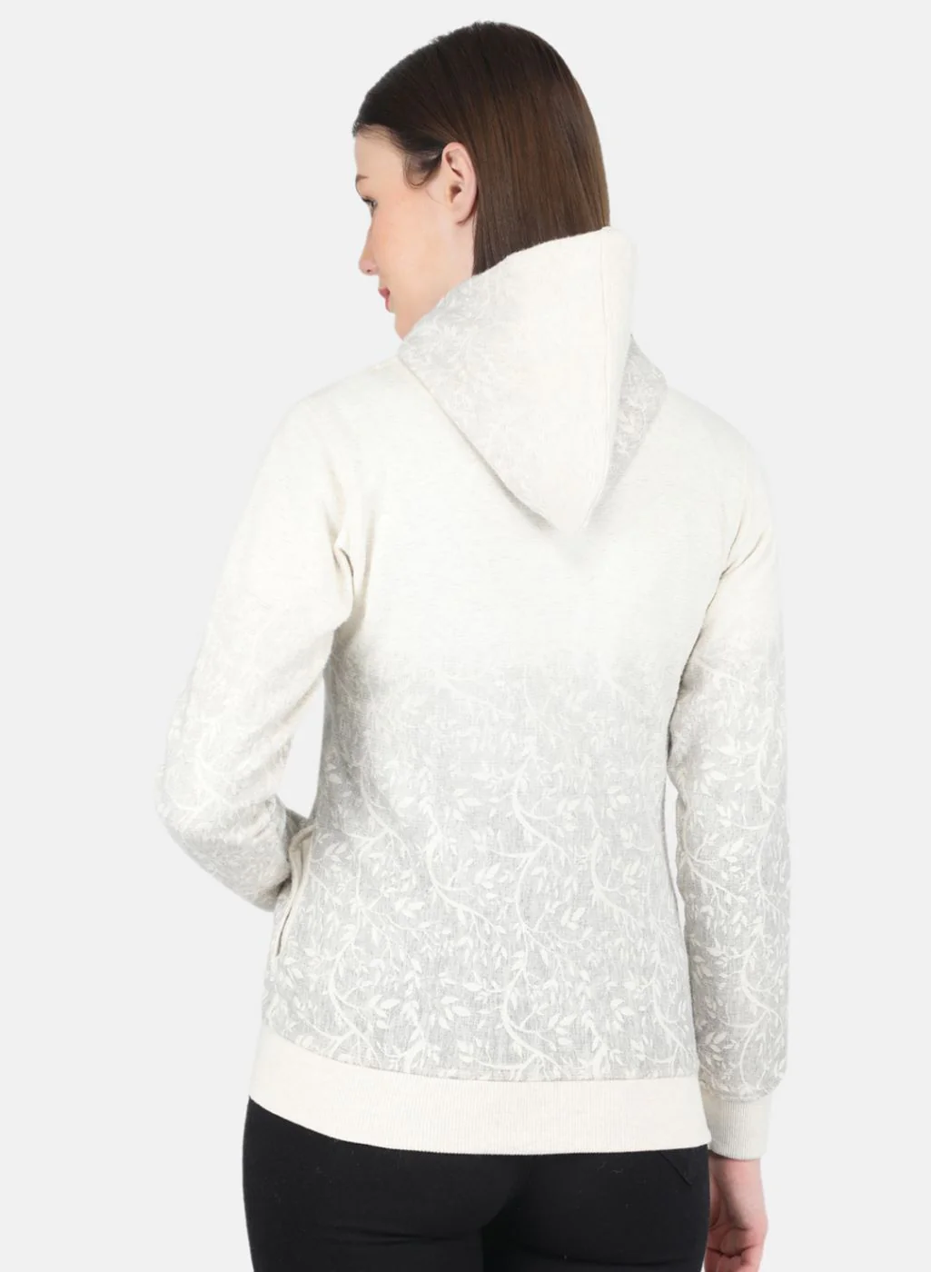 Women Beige Printed Sweatshirt - Image 3