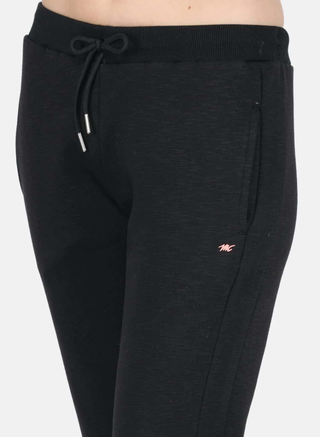 Women Black & Peach Printed Tracksuit - Image 6