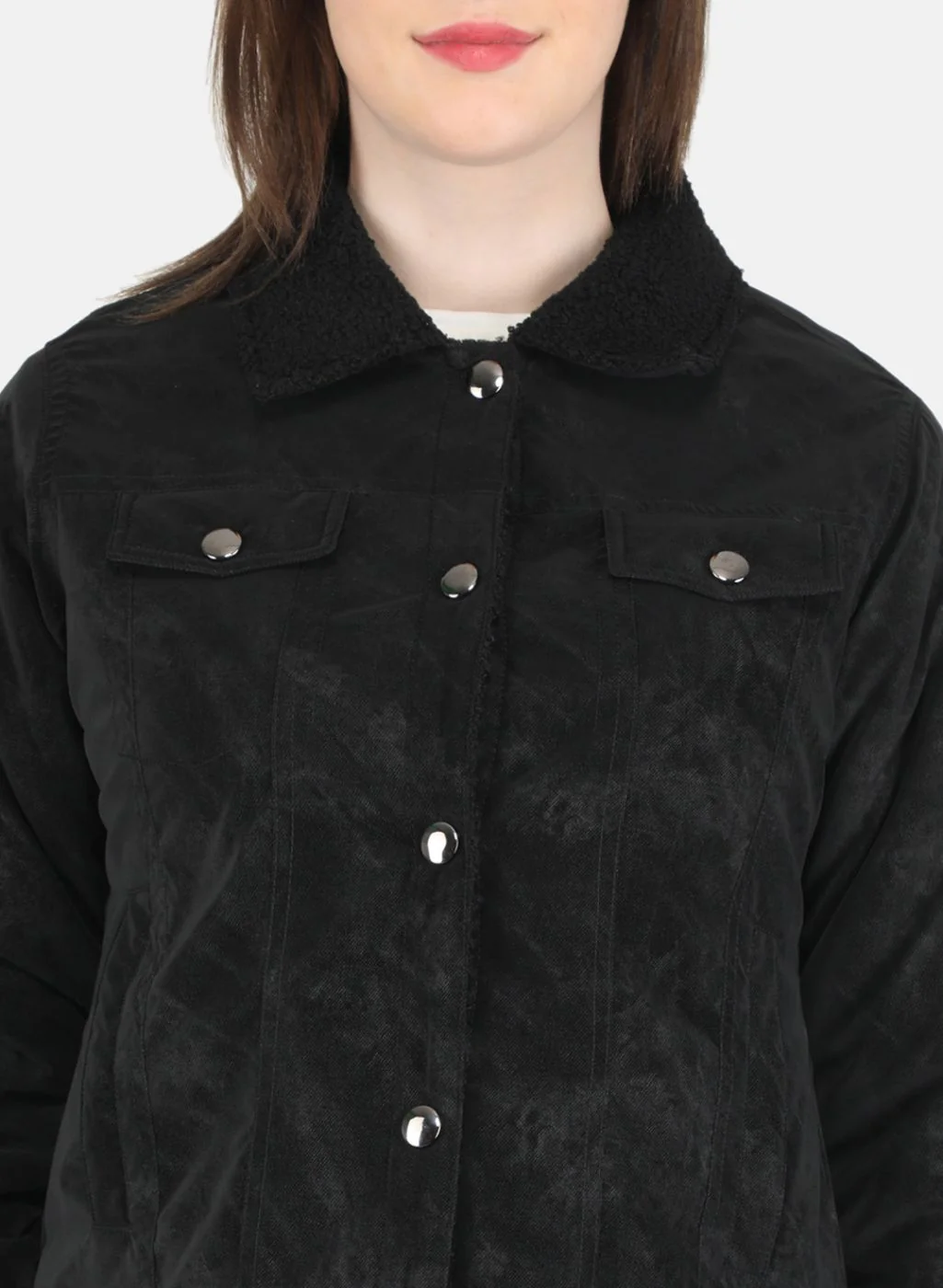 Women Black Printed Jacket - Image 5