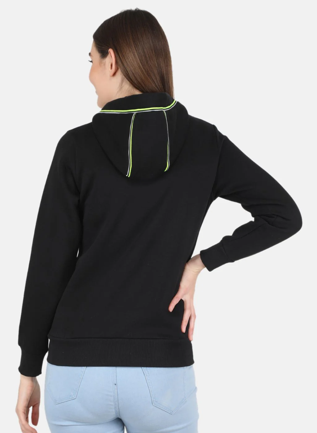Women Black Printed Sweatshirt - Image 3