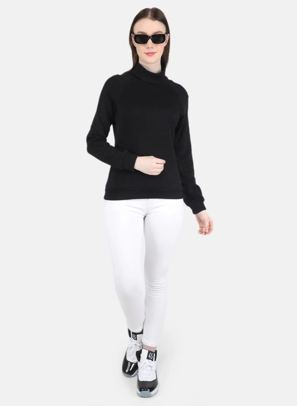 Women Black Self Design Sceavy - Image 4