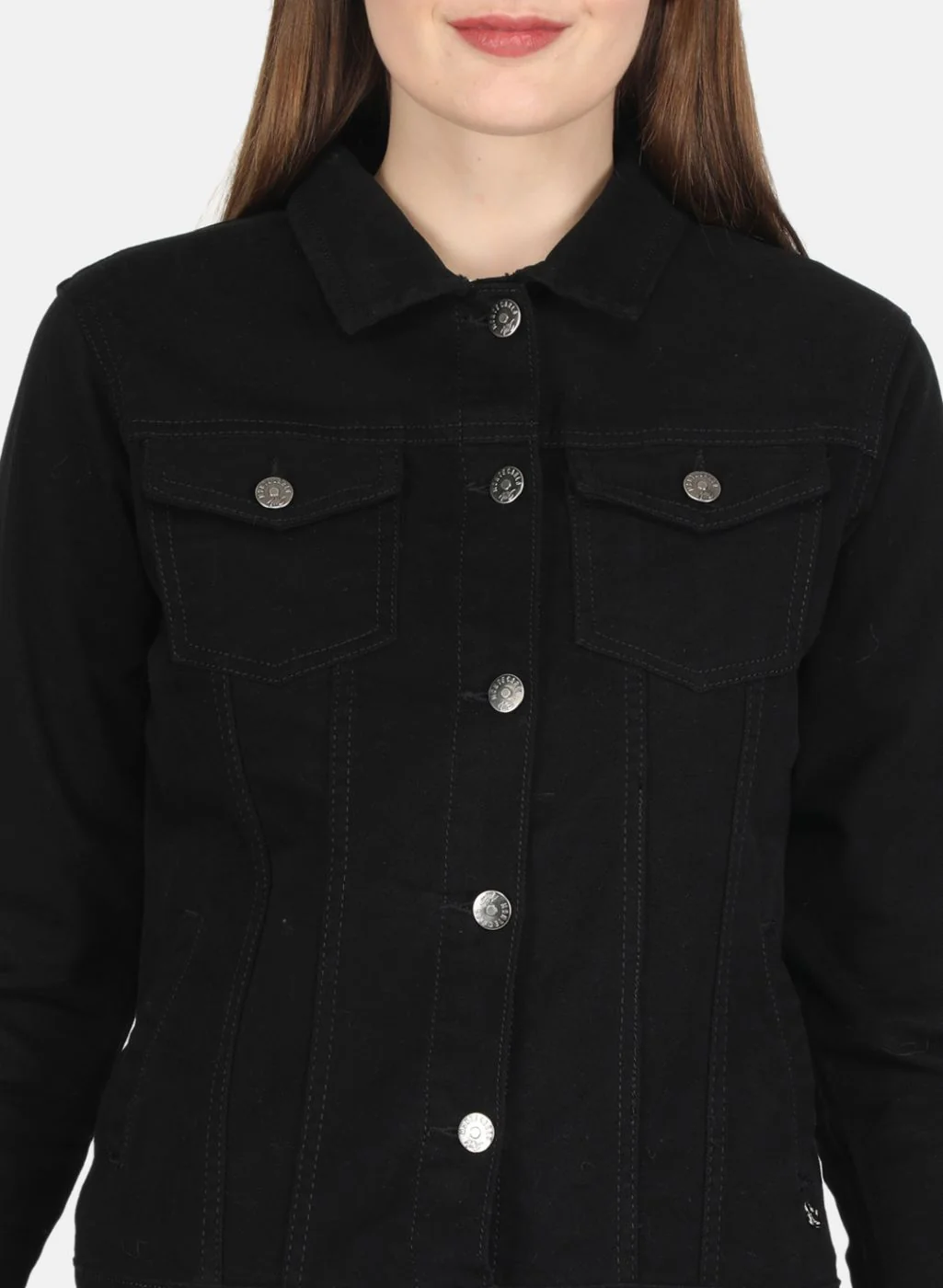 Women Black Solid Jacket - Image 5