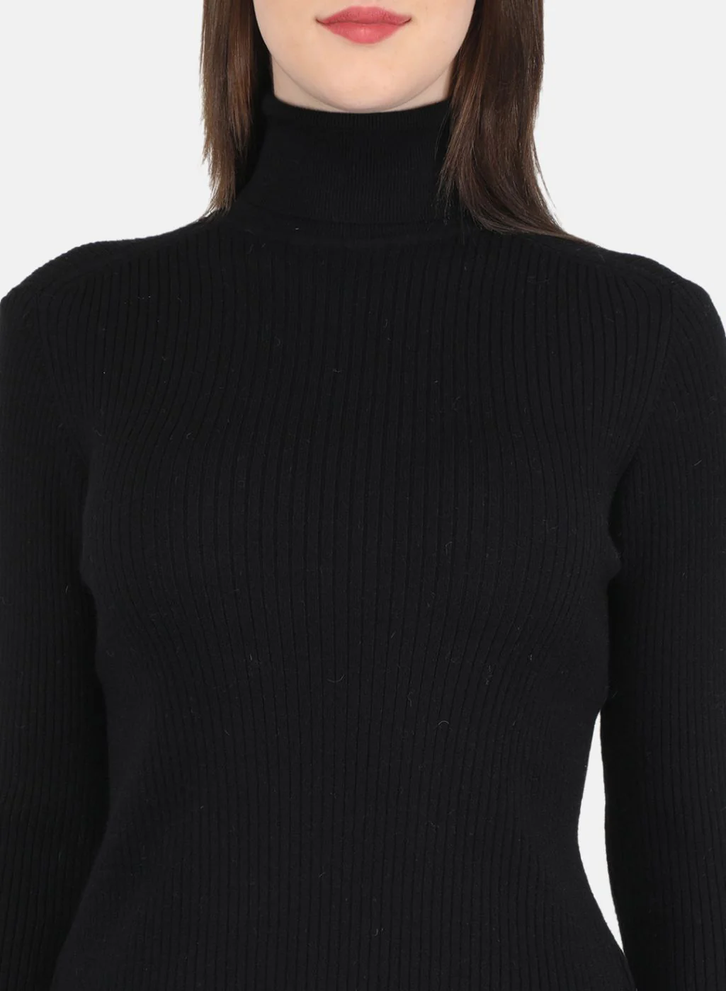 Women Black Solid Sceavy Top - Image 5