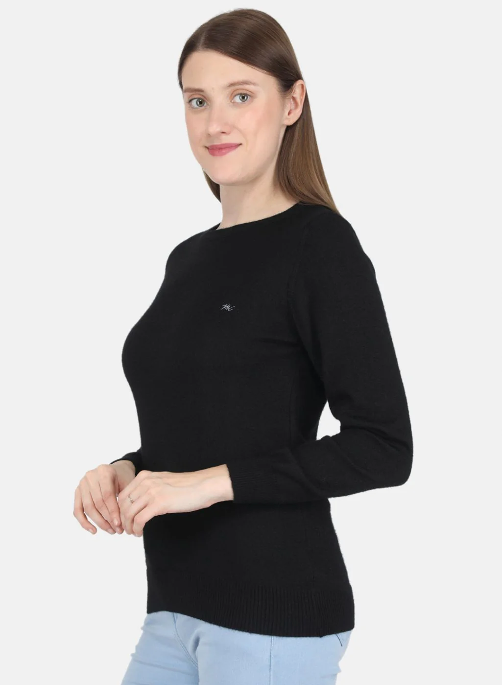 Women Black Solid Top - Image 2