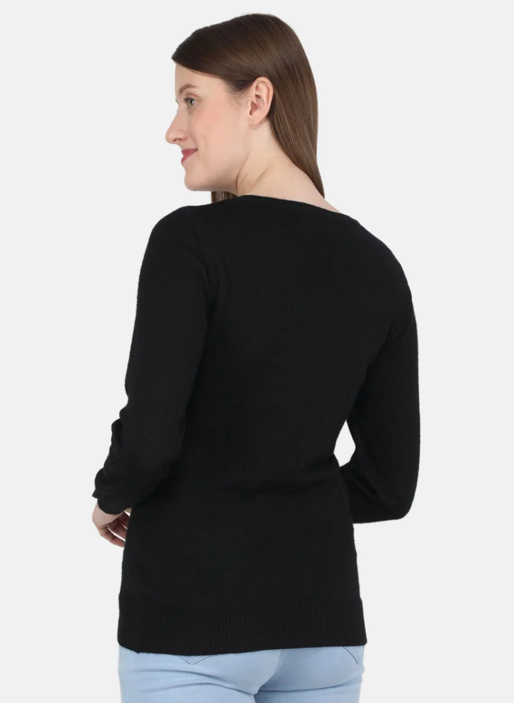Women Black Solid Top - Image 3