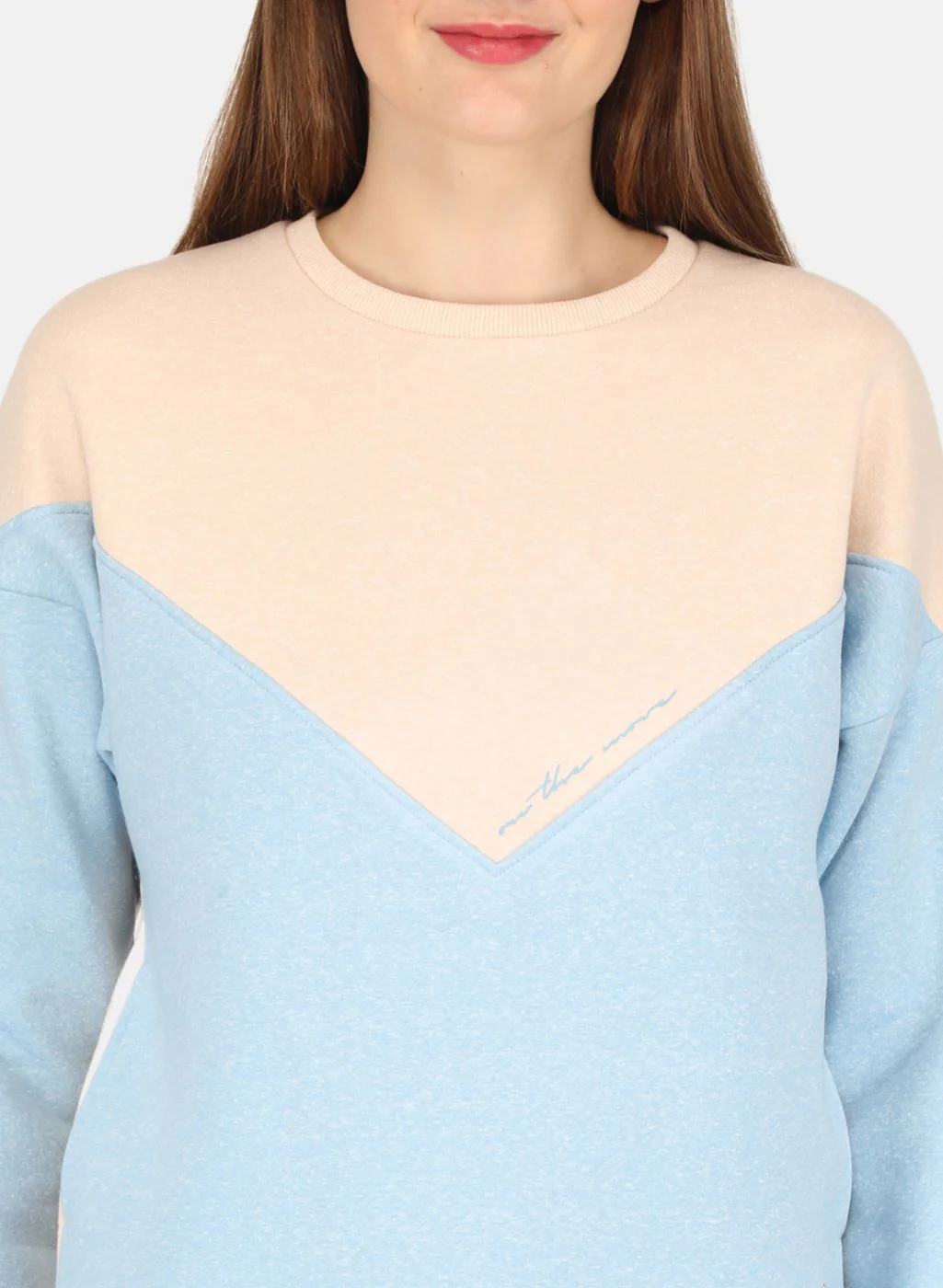 Women Blue & Peach Printed Tracksuit - Image 5