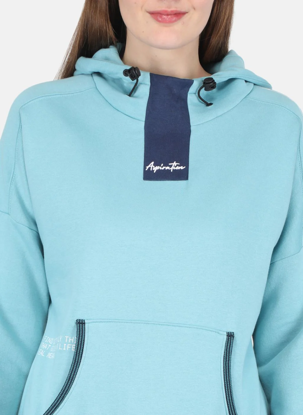 Women Blue Printed Sweatshirt - Image 5