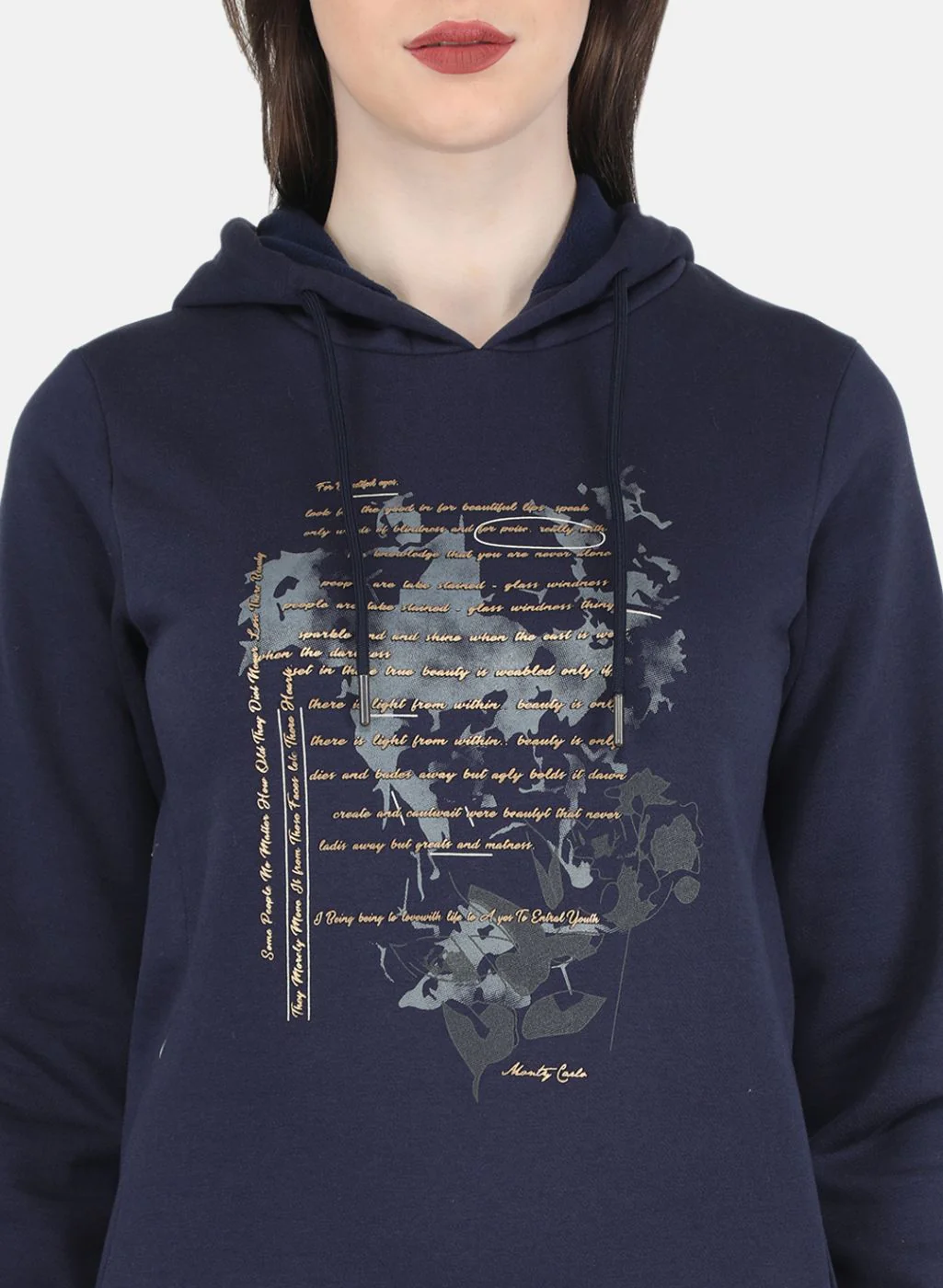 Women Blue Printed Sweatshirt - Image 5