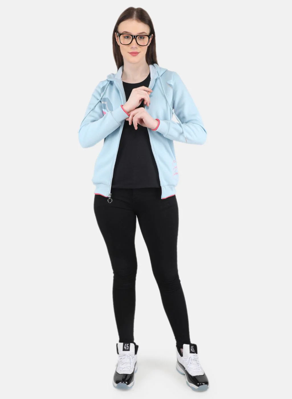 Women Blue Printed Sweatshirt - Image 4