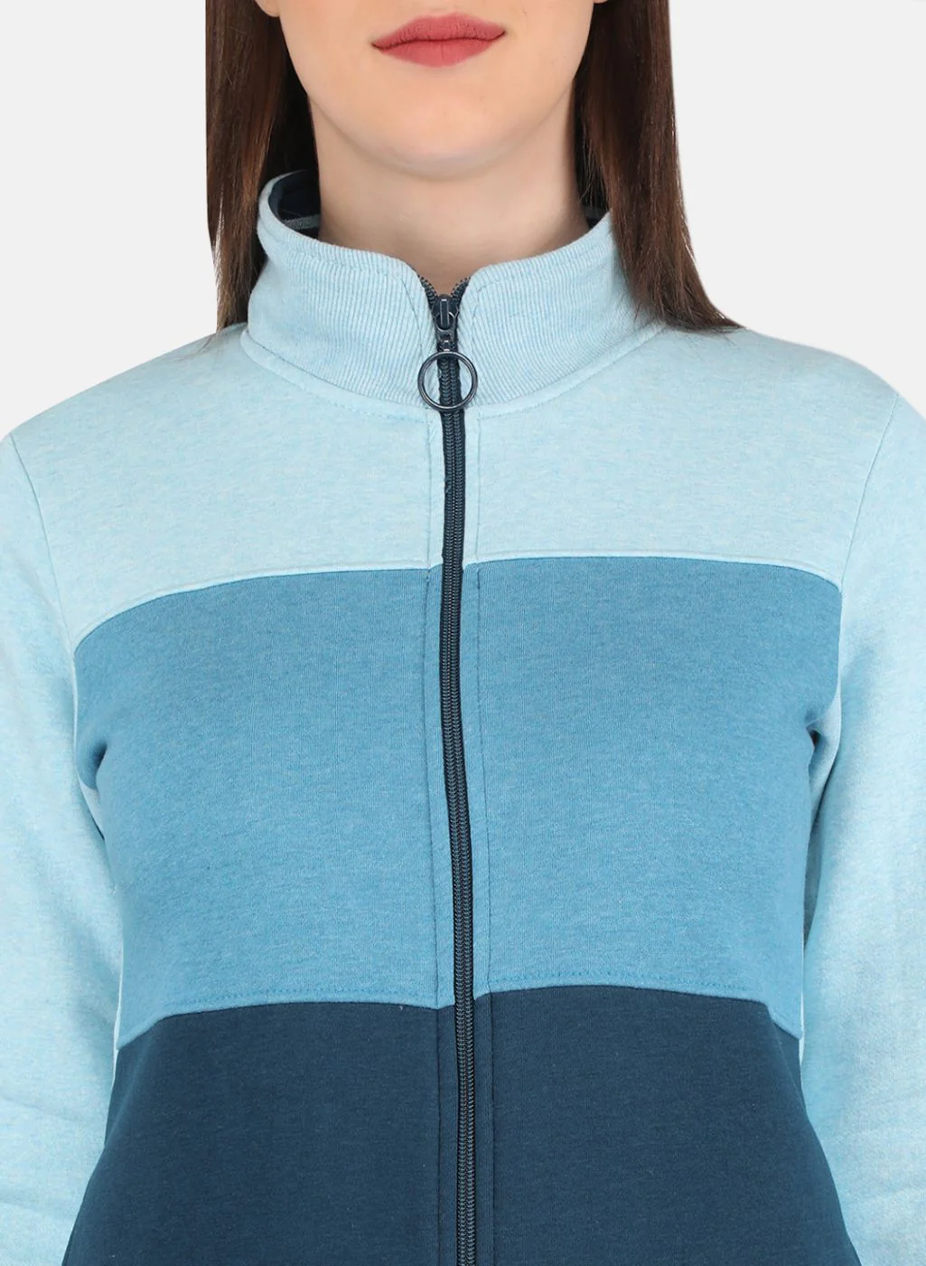 Women Blue Printed Tracksuit - Image 6