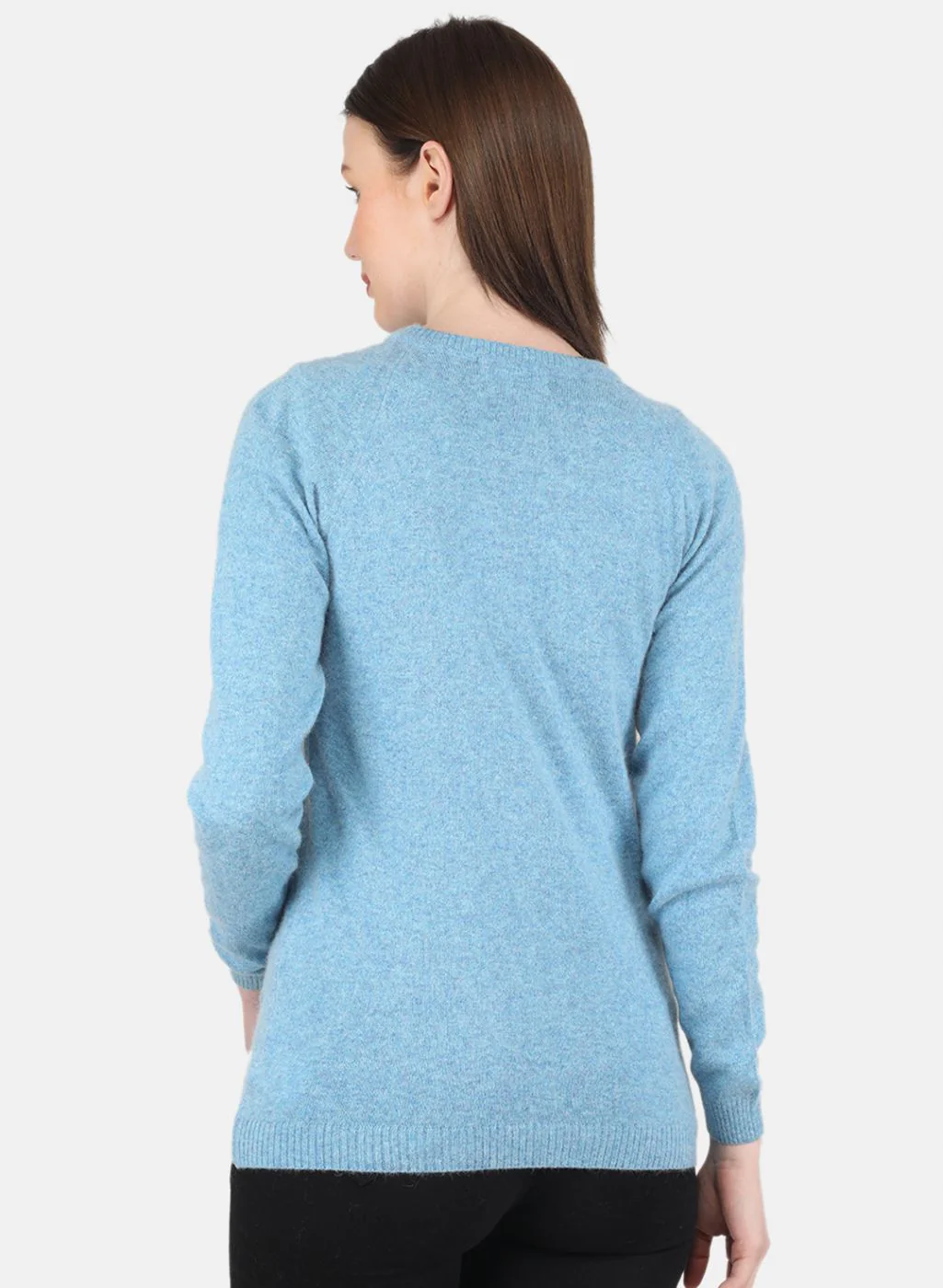 Women Blue Self Design Cardigan - Image 3