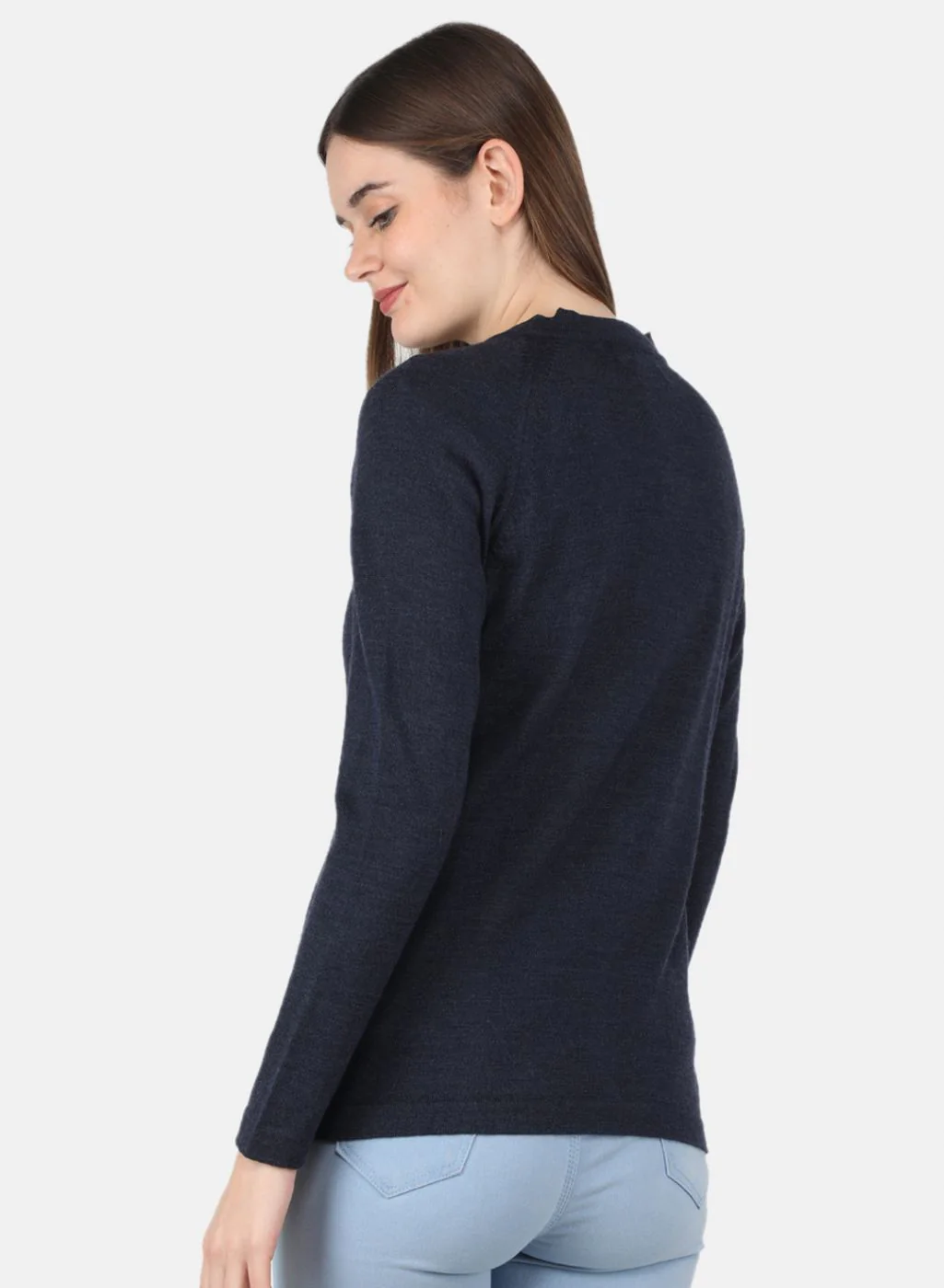 Women Blue Solid Cardigan - Image 3