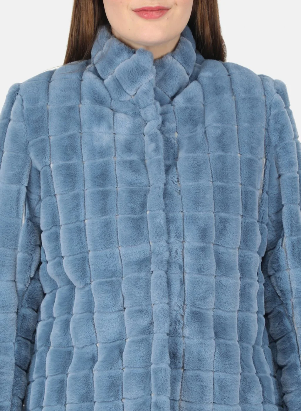 Women Blue Solid Jacket - Image 5