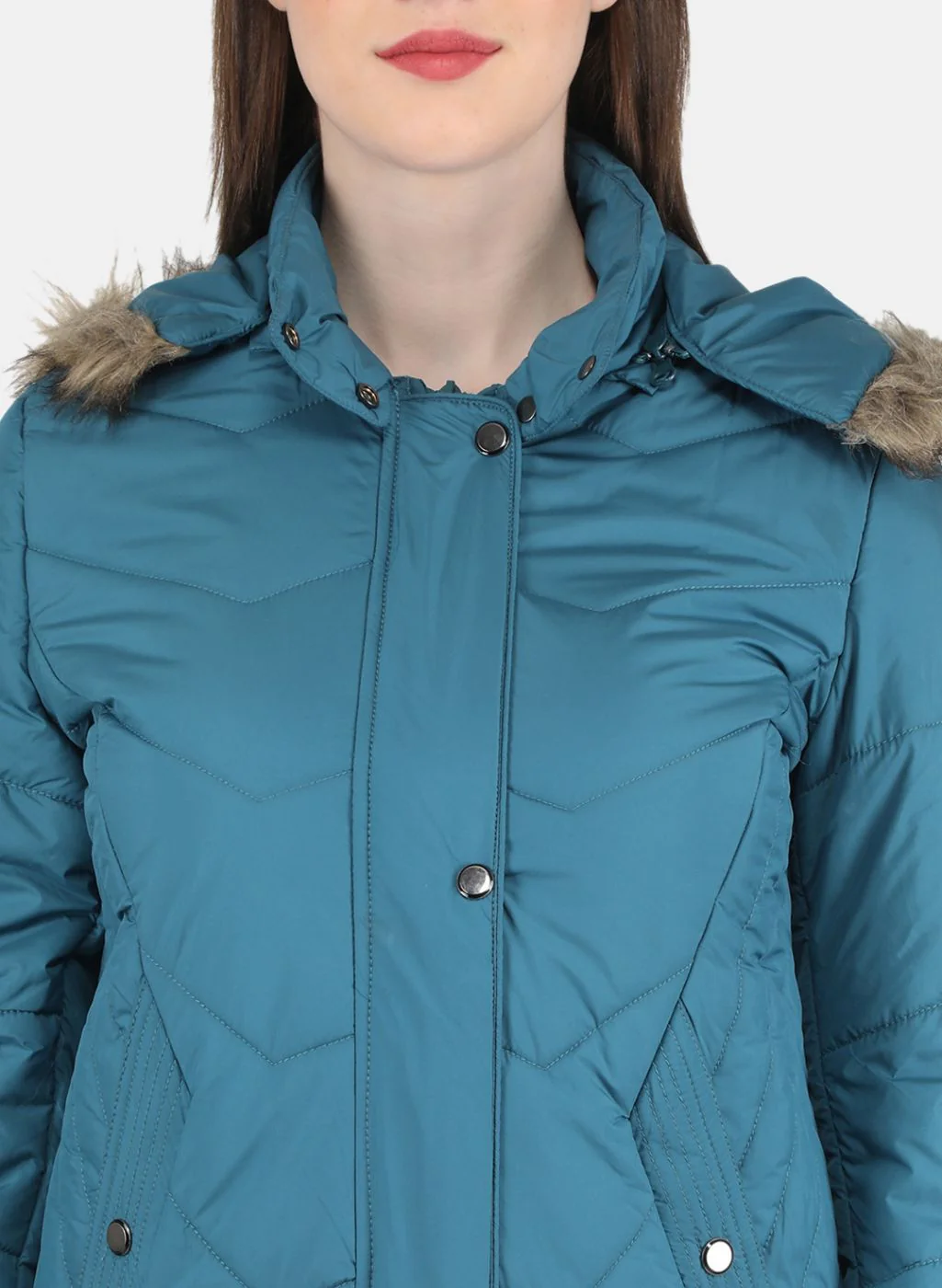 Women Blue Solid Jacket - Image 5