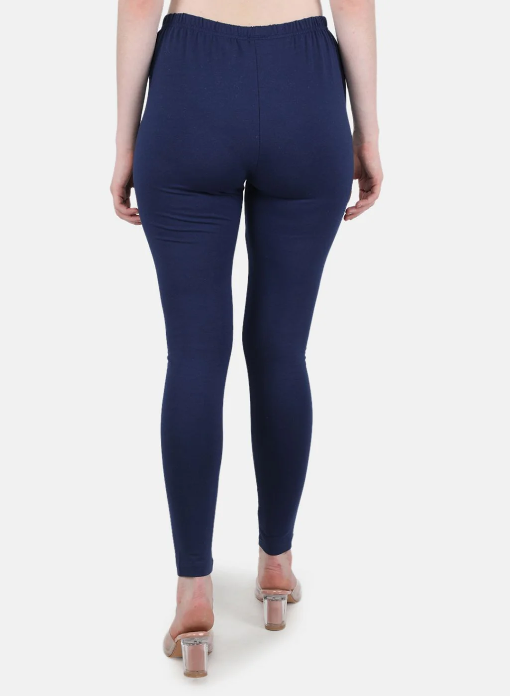 Women Blue Solid Legging - Image 3