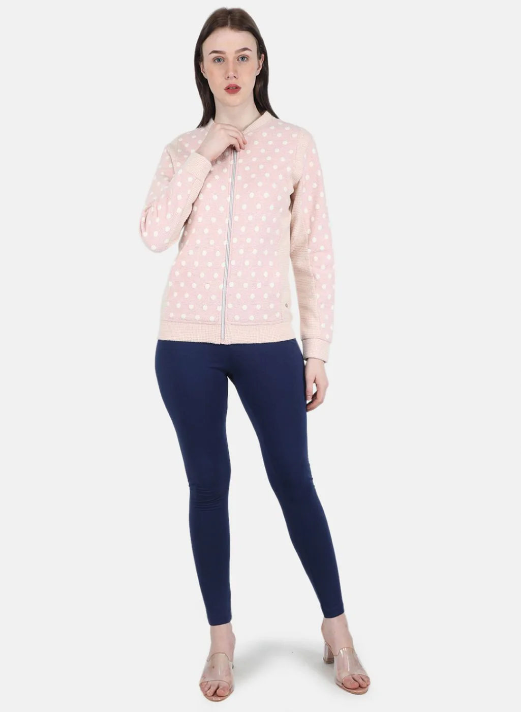 Women Blue Solid Legging - Image 4