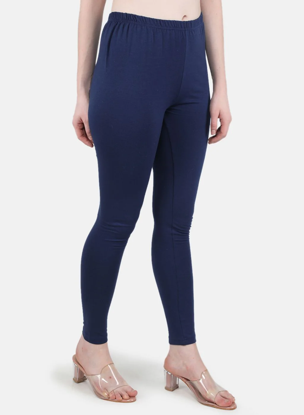 Women Blue Solid Legging - Image 6