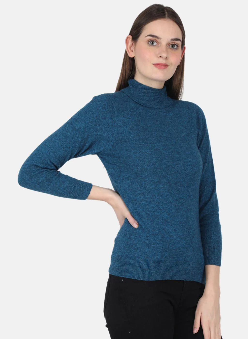 Women Blue Solid Top - Image 6