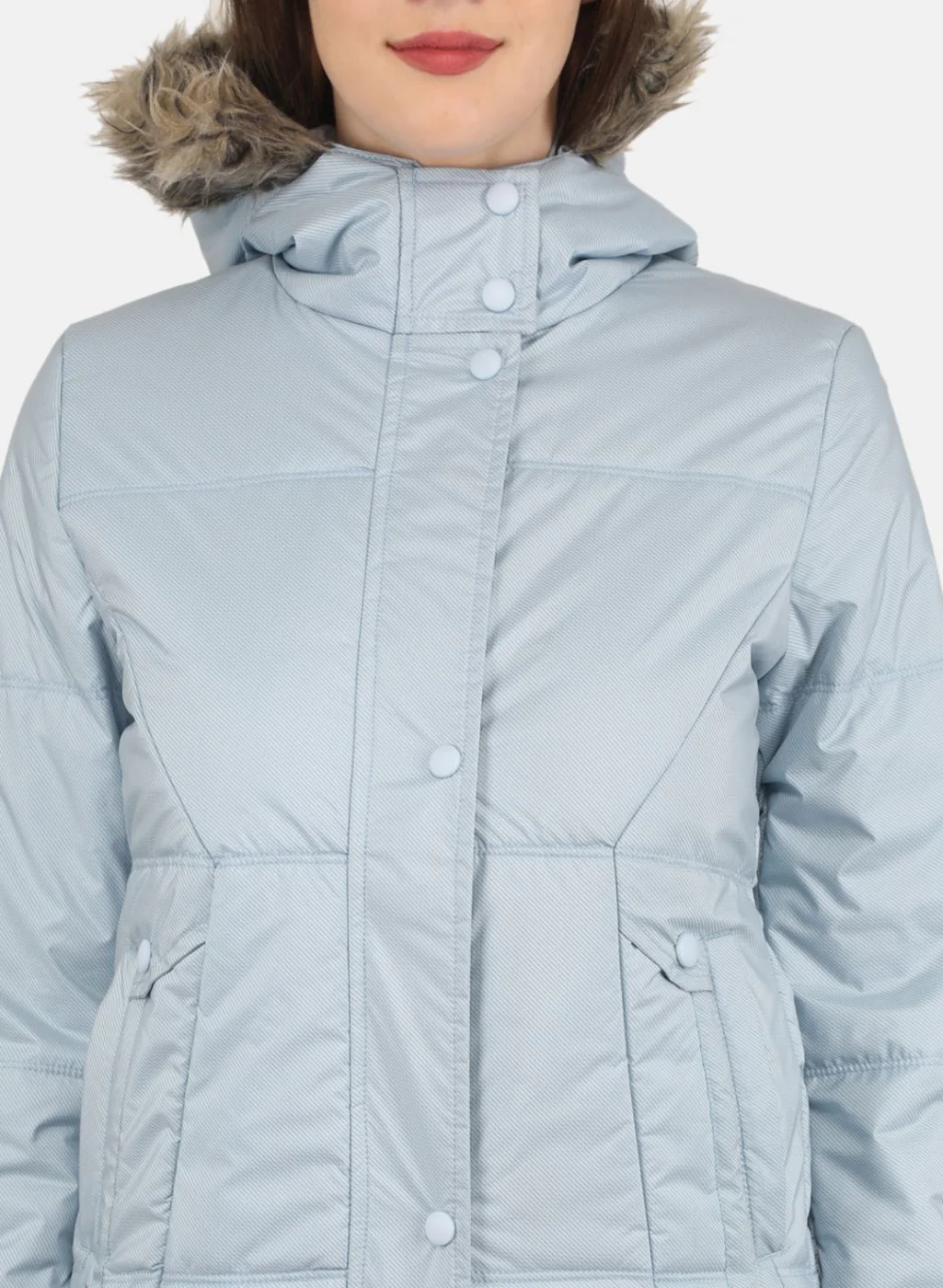 Women Blue Stripe Jacket - Image 5