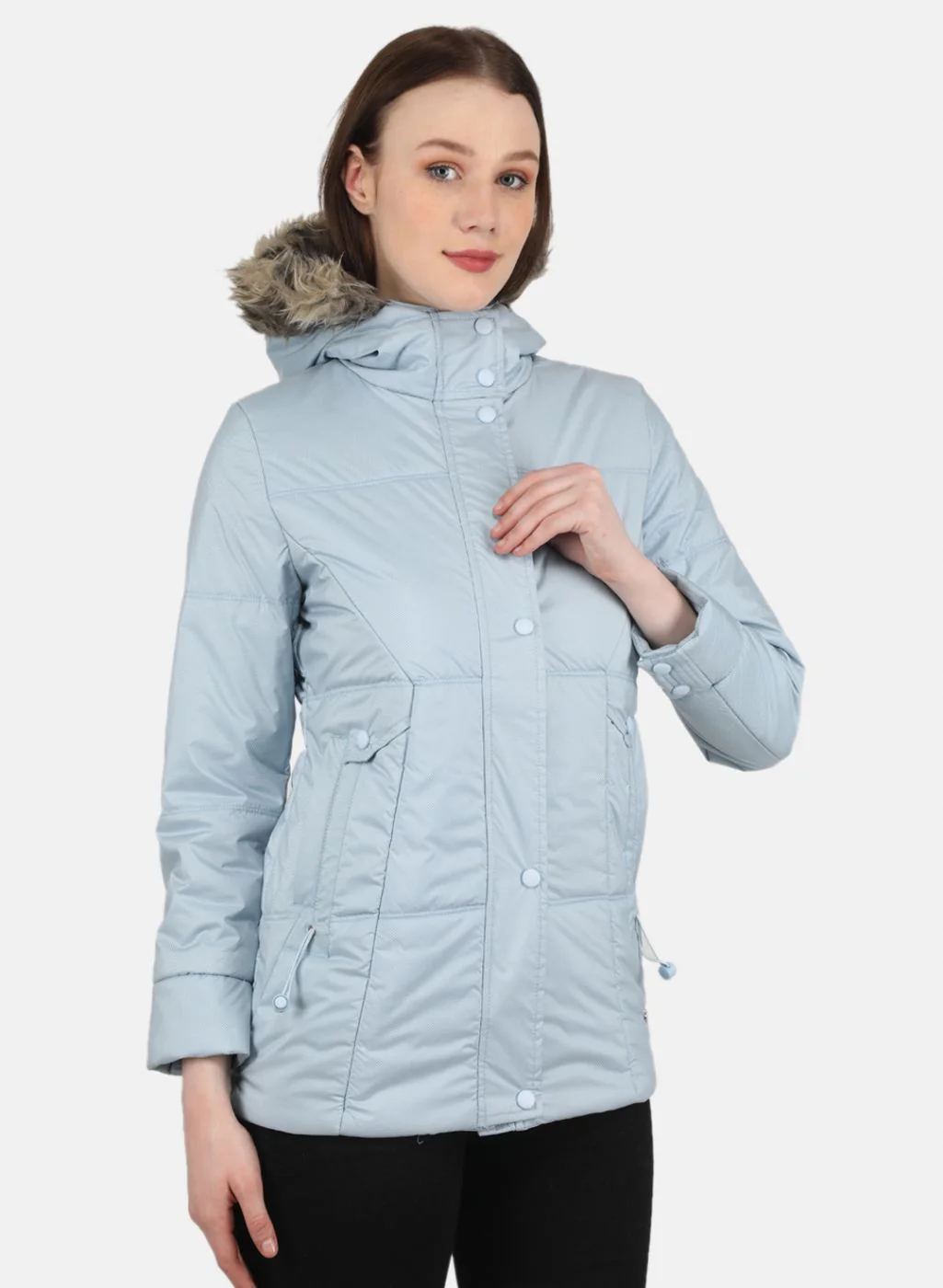 Women Blue Stripe Jacket - Image 6