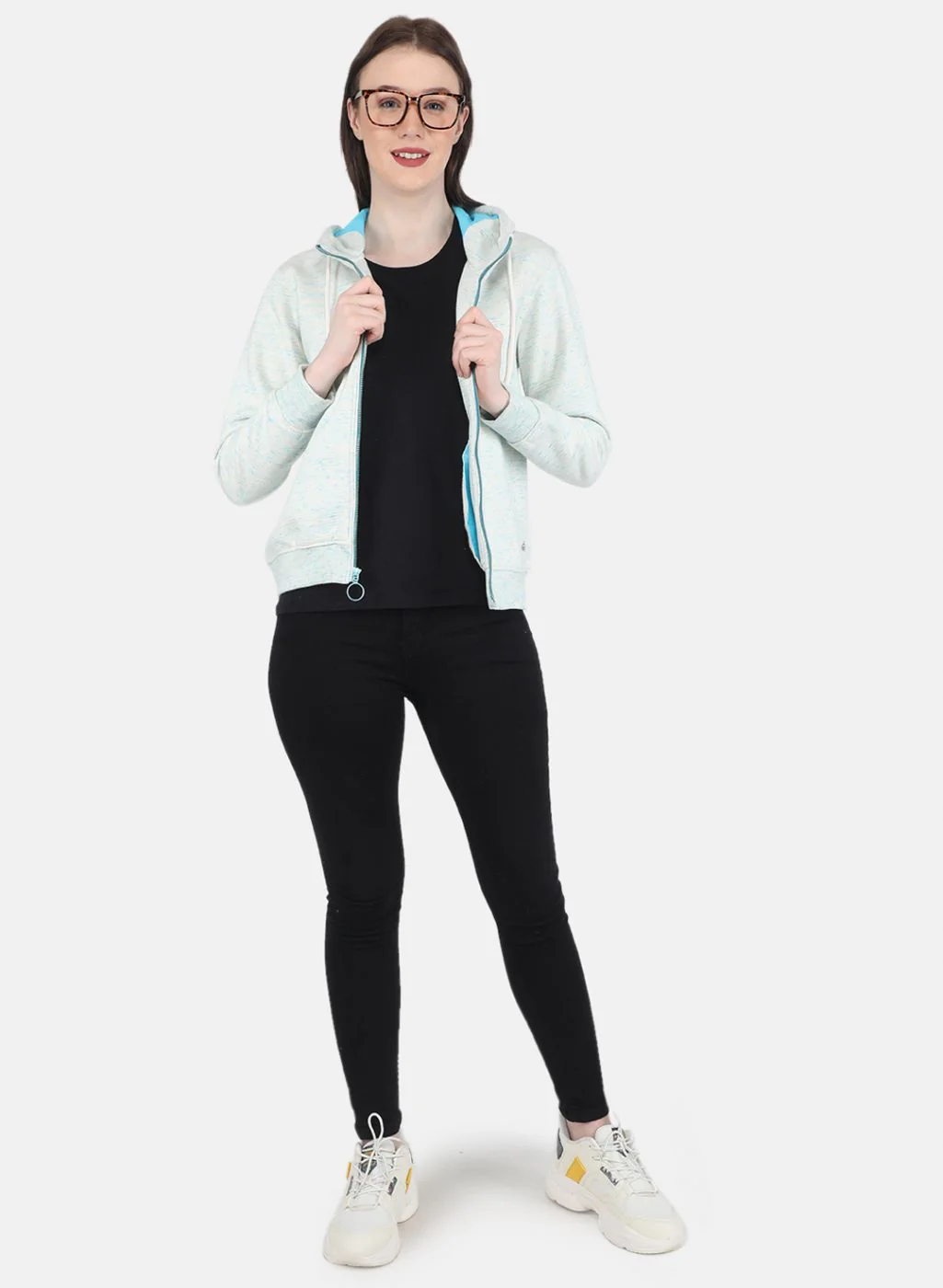 Women Blue Stripe Sweatshirt - Image 4