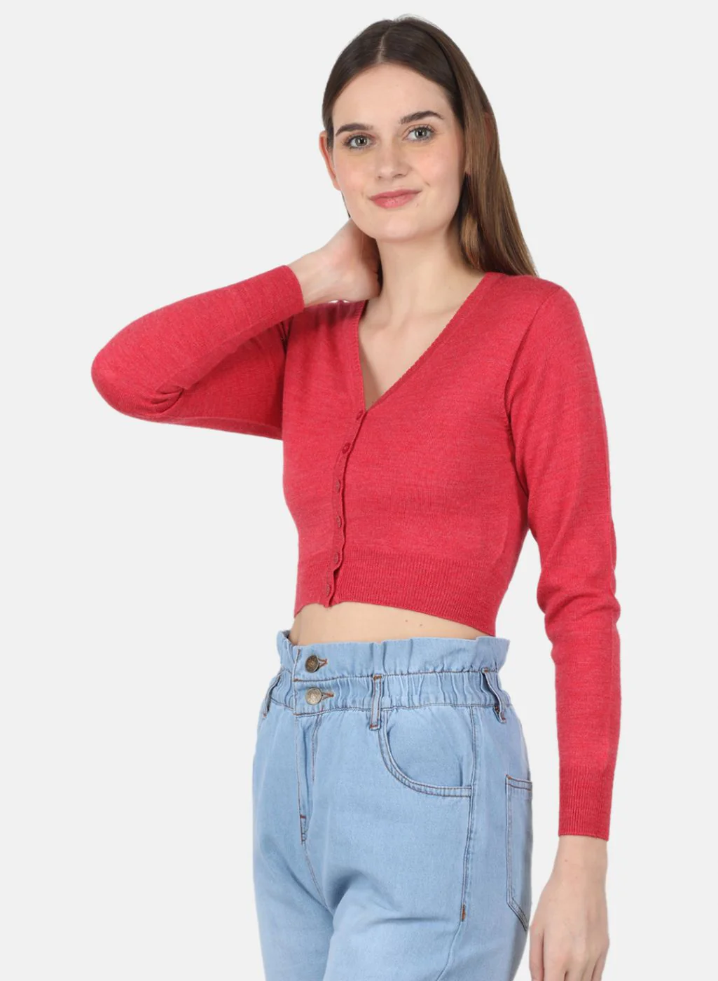 Women Brown Solid Blouse - Image 2