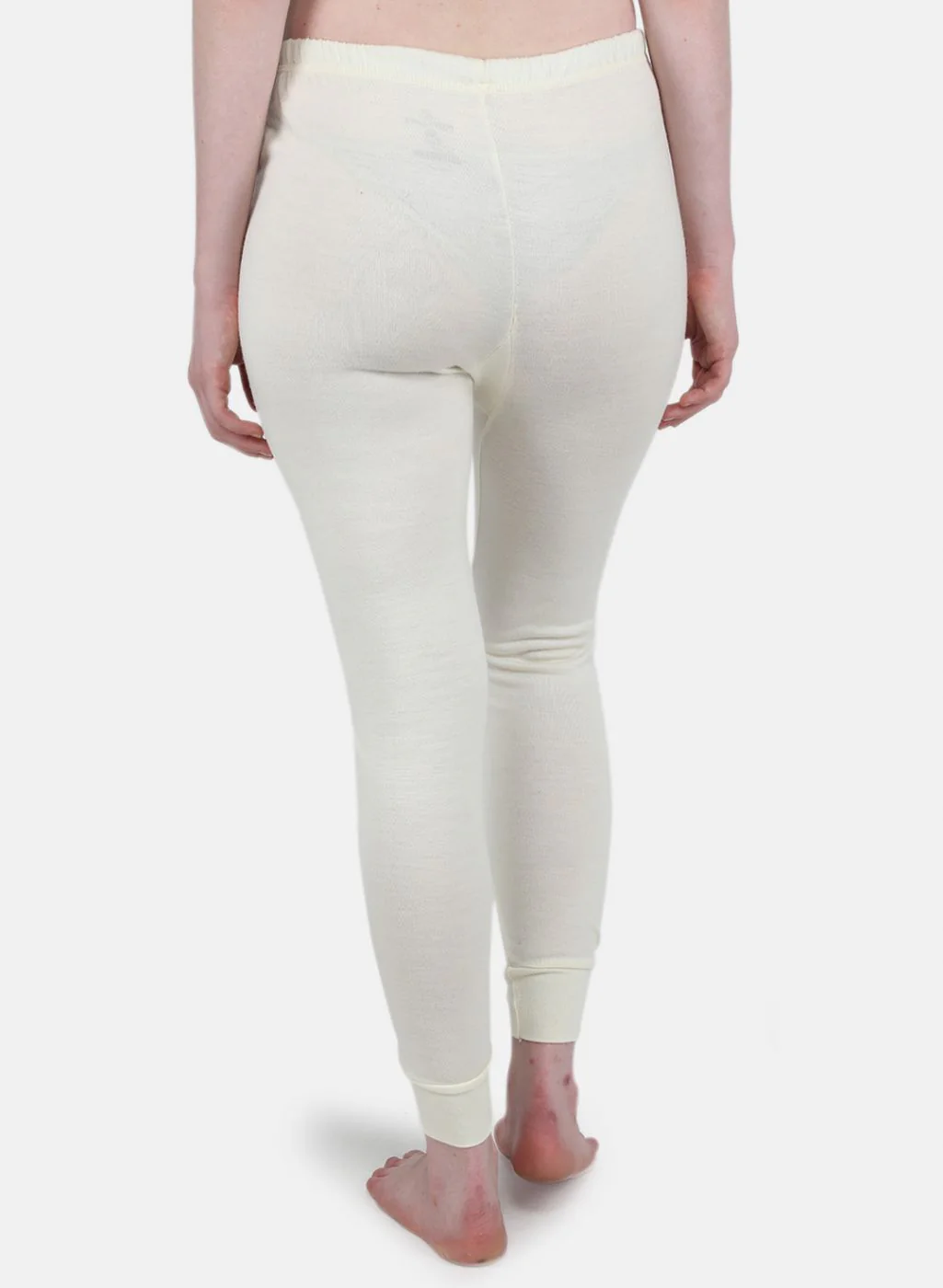 Women Cream Solid Thermal Lower - Image 3